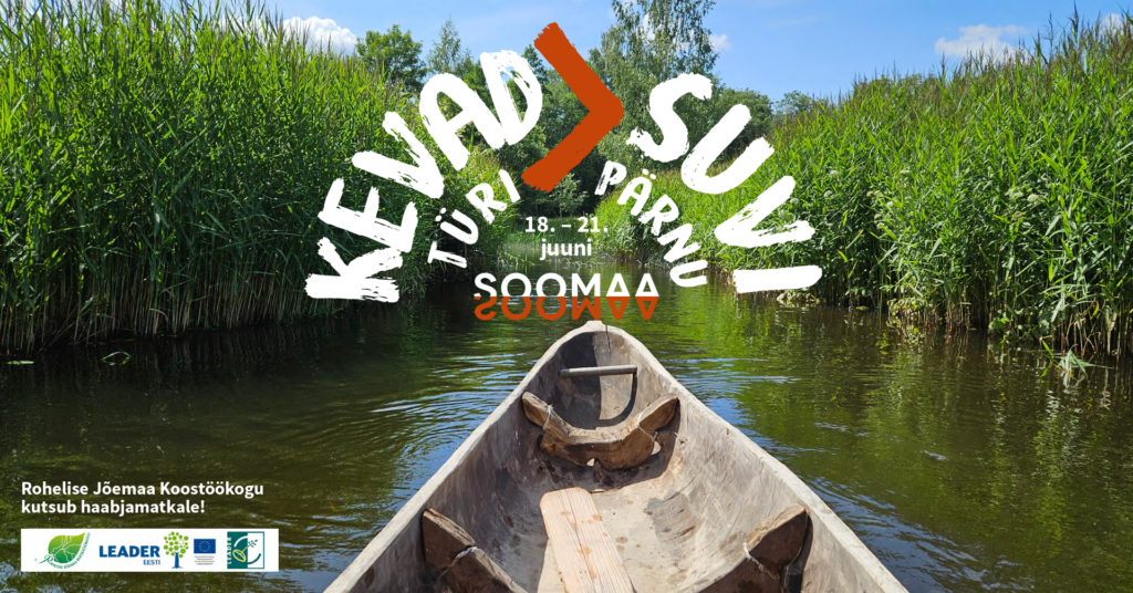 Ka sel aastal tuleb suvi Pärnusse mööda jõge ja kohe mitu päeva! Igaüks saab kaasa lüüa! 18.-21.06.2025 toimub Tere, Pärnu suvi! raames haabjamatk kevadest suve